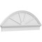 Ekena Millwork Segment Arch 4 Spoke Architectural Grade PVC Combination Pediment, 58"W x 21-3/8"H x 2-3/4"P PEDPC058X215SEG04 - alternate 1